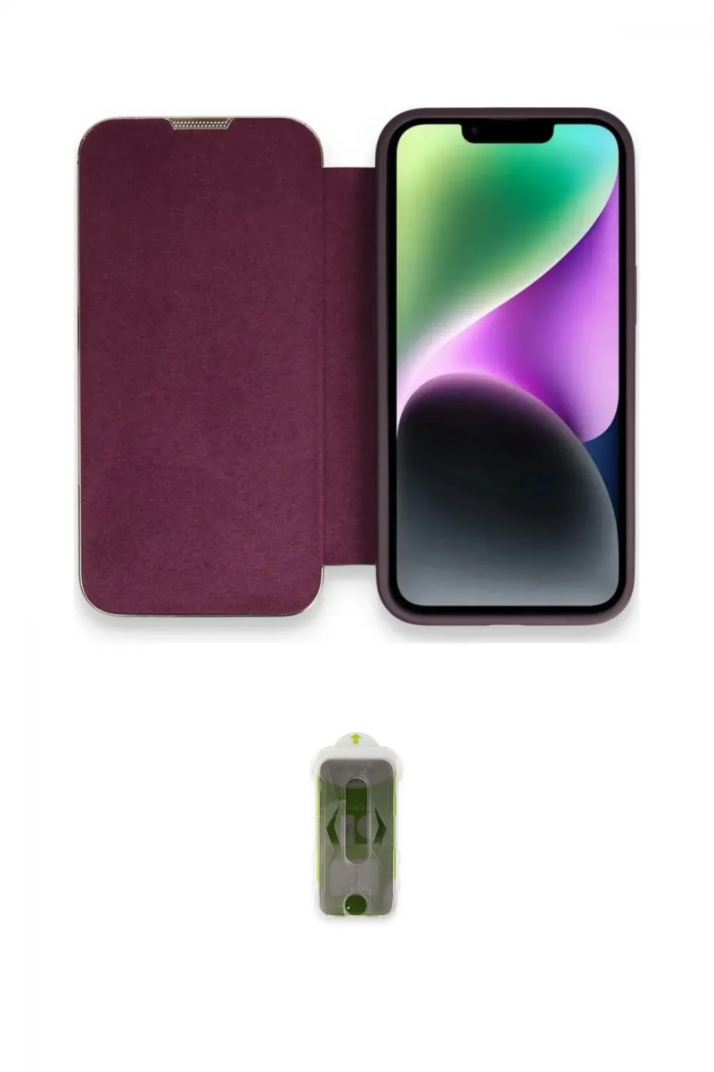 ieg™ iPhone 14 Pro Kılıf Siluet Minimal Serisi - Siyah Joko Magic 5D Hayalet Cam