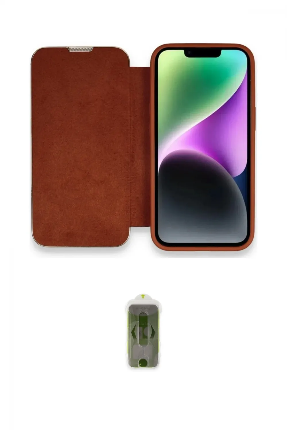 ieg™ iPhone 14 Pro Kılıf Siluet Minimal Serisi - Siyah Joko Magic 5D Hayalet Cam