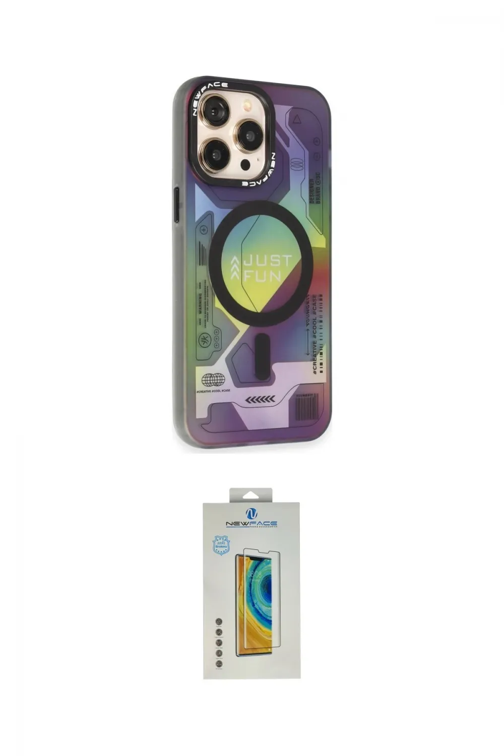 ieg™ iPhone 14 Pro Kılıf Siluet Modern Koleksiyonu - Siyah Polymer Nano Ekran Koruyucu