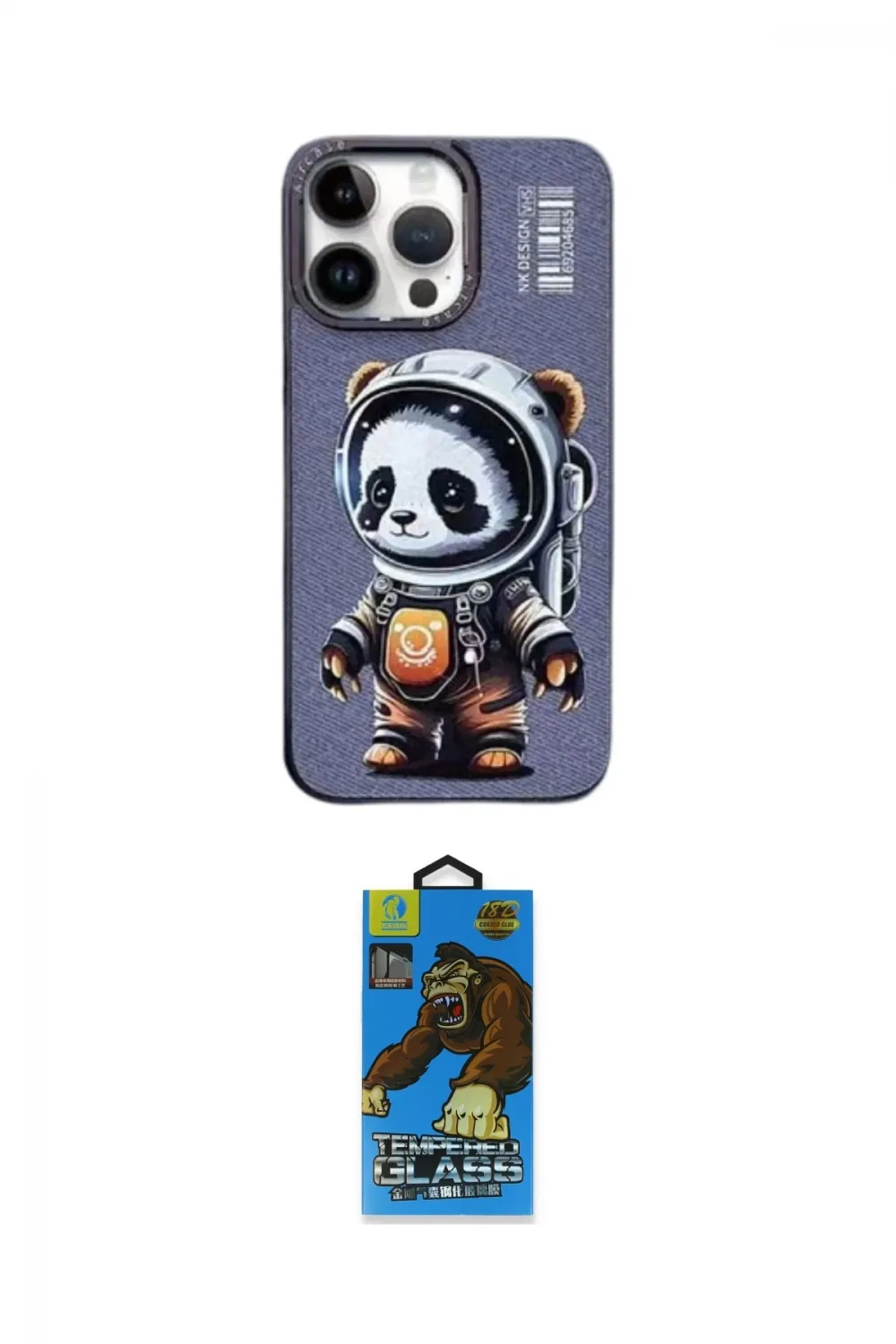 ieg™ iPhone 14 Pro Kılıf Siluet Modern Özel Seri - Siyah 18D Cam Ekran Koruyucu