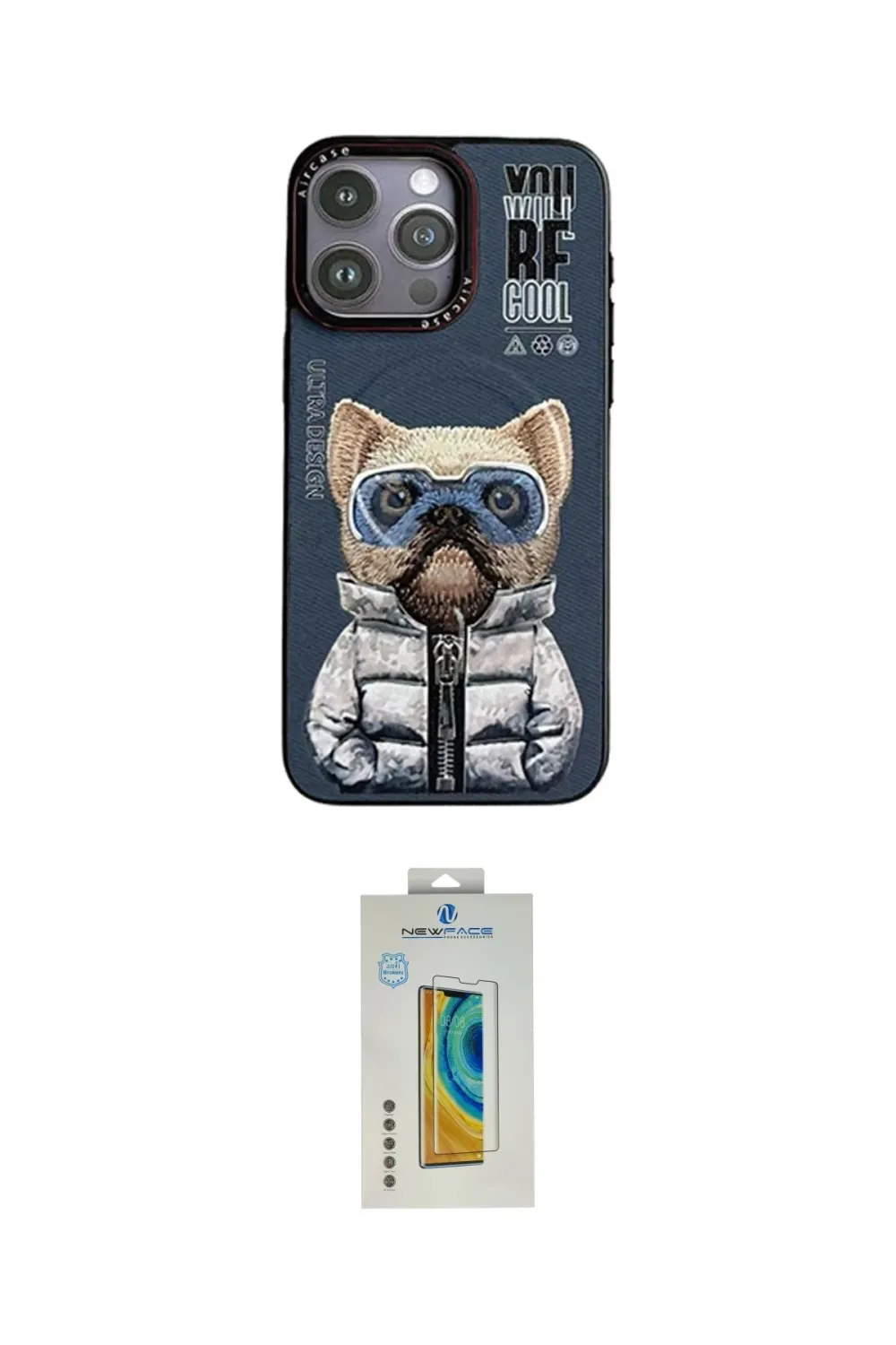 ieg™ iPhone 14 Pro Kılıf Siluet Modern Özel Seri - Siyah Polymer Nano Ekran Koruyucu