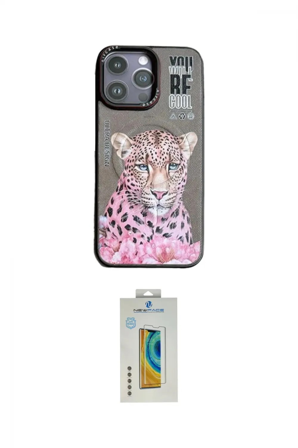 ieg™ iPhone 14 Pro Kılıf Siluet Modern Özel Seri - Siyah Polymer Nano Ekran Koruyucu