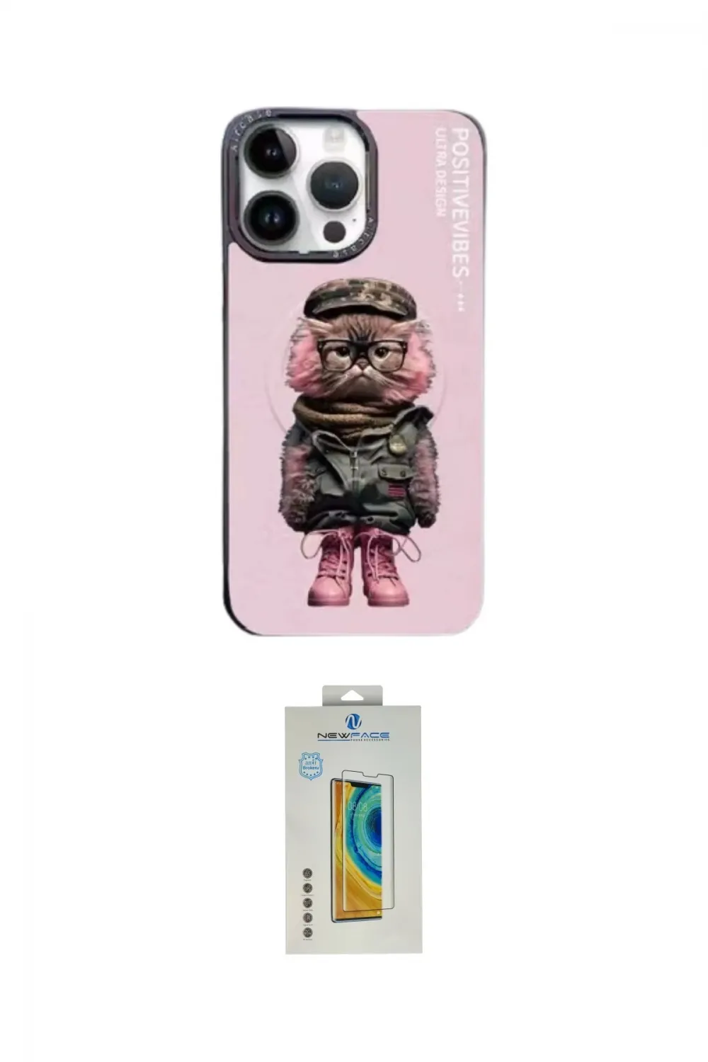 ieg™ iPhone 14 Pro Kılıf Siluet Modern Özel Seri - Siyah Polymer Nano Ekran Koruyucu