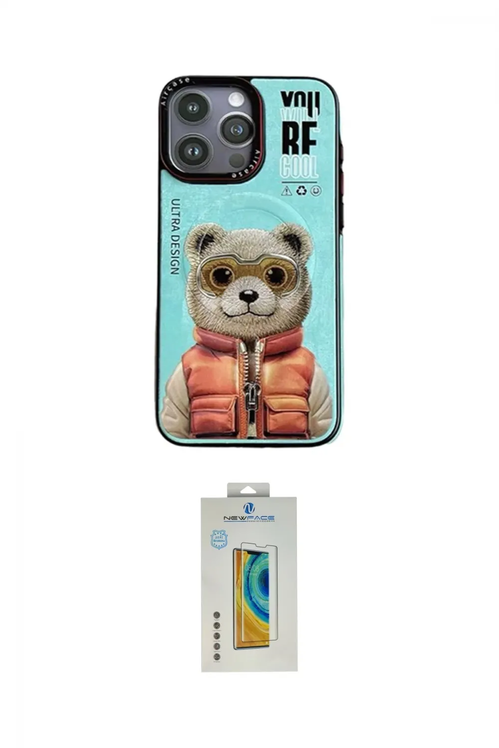 ieg™ iPhone 14 Pro Kılıf Siluet Modern Özel Seri - Siyah Polymer Nano Ekran Koruyucu