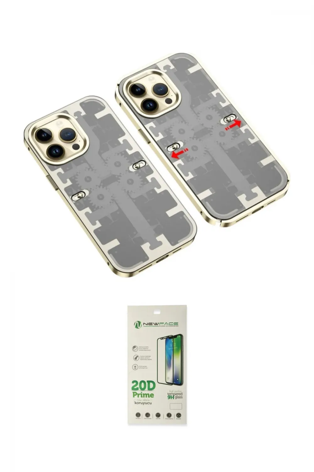 ieg™ iPhone 14 Pro Kılıf Ufuk Doku Prime - Siyah 20D Premium Cam Ekran Koruyucu