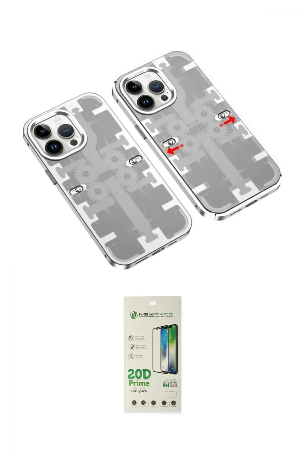 ieg™ iPhone 14 Pro Kılıf Ufuk Doku Prime - Siyah 20D Premium Cam Ekran Koruyucu