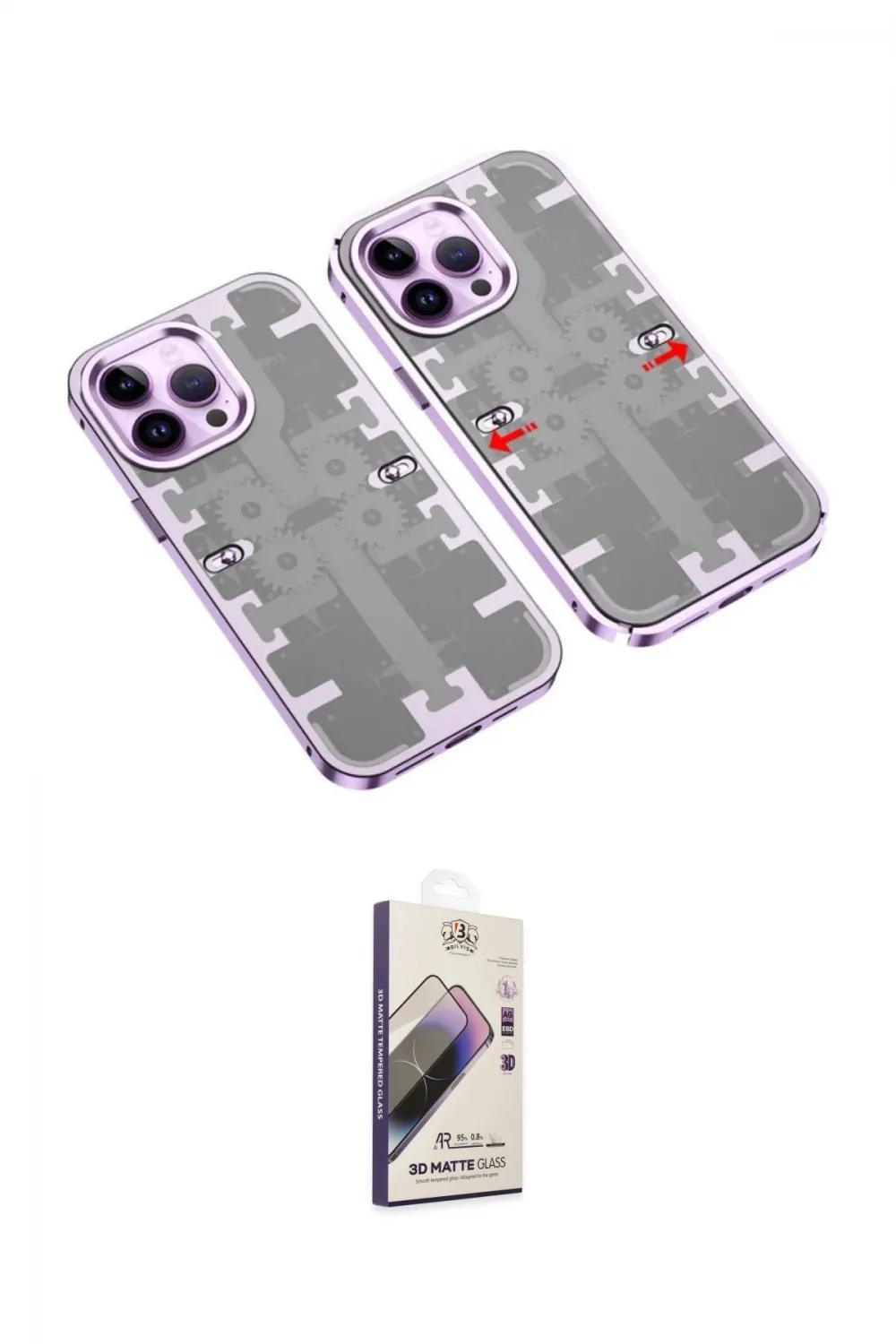ieg™ iPhone 14 Pro Kılıf Ufuk Doku Prime - Siyah Bilvis 3D Mat Cam Ekran Koruyucu