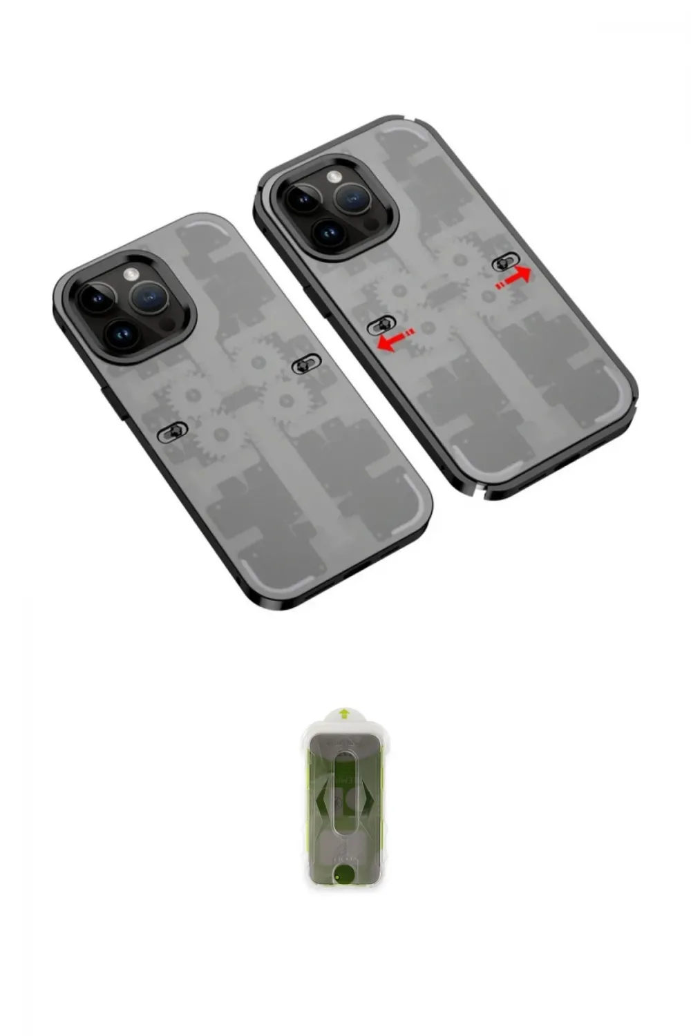 ieg™ iPhone 14 Pro Kılıf Ufuk Doku Prime - Siyah Joko Magic 5D Hayalet Cam