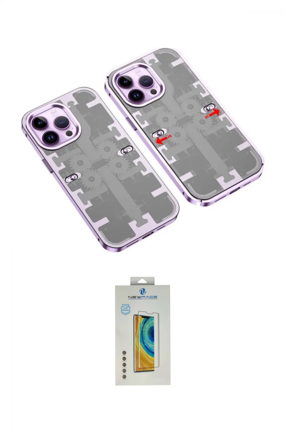 ieg™ iPhone 14 Pro Kılıf Ufuk Doku Prime - Siyah Polymer Nano Ekran Koruyucu