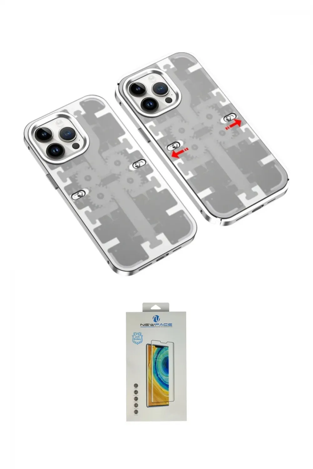ieg™ iPhone 14 Pro Kılıf Ufuk Doku Prime - Siyah Polymer Nano Ekran Koruyucu