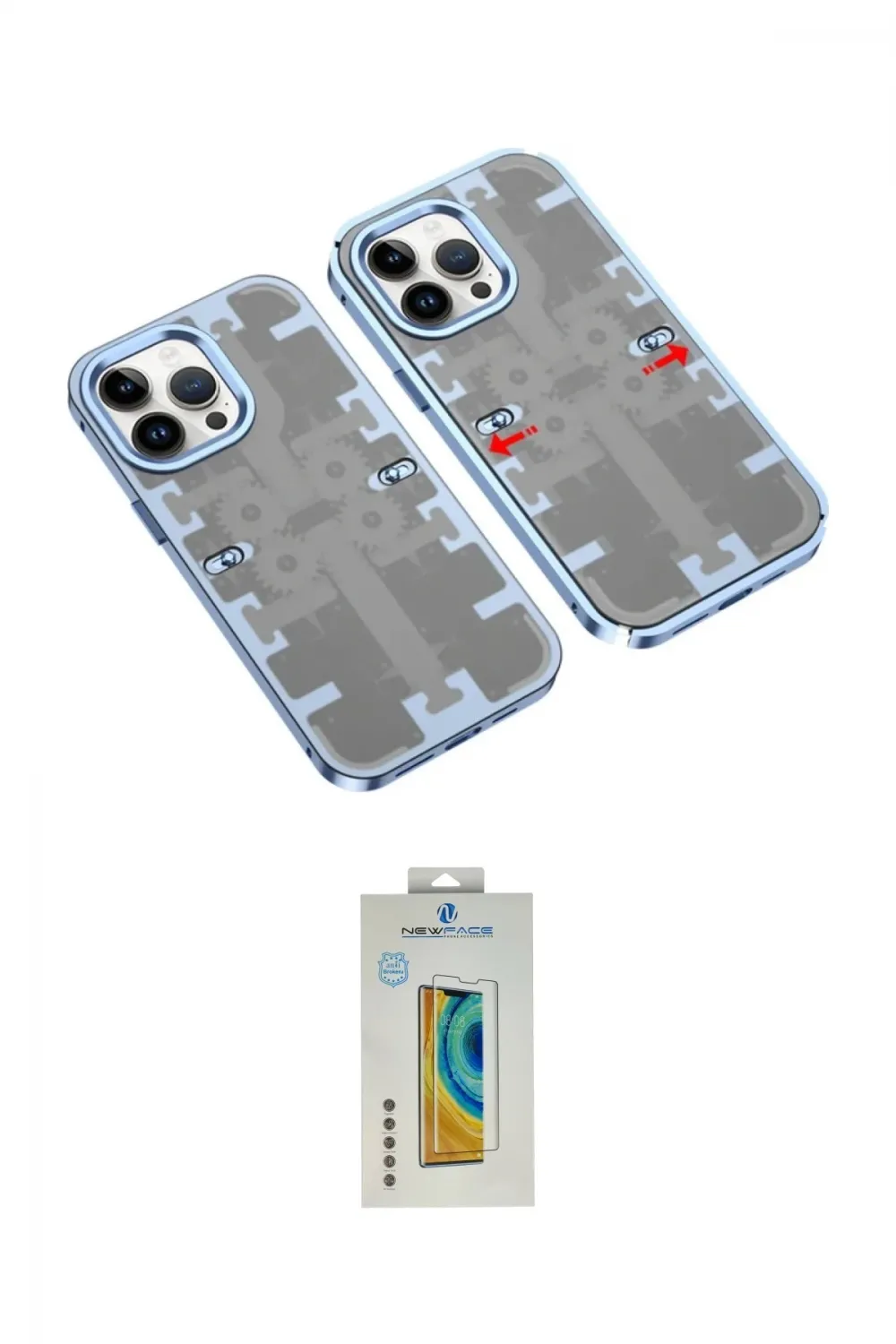 ieg™ iPhone 14 Pro Kılıf Ufuk Doku Prime - Siyah Polymer Nano Ekran Koruyucu