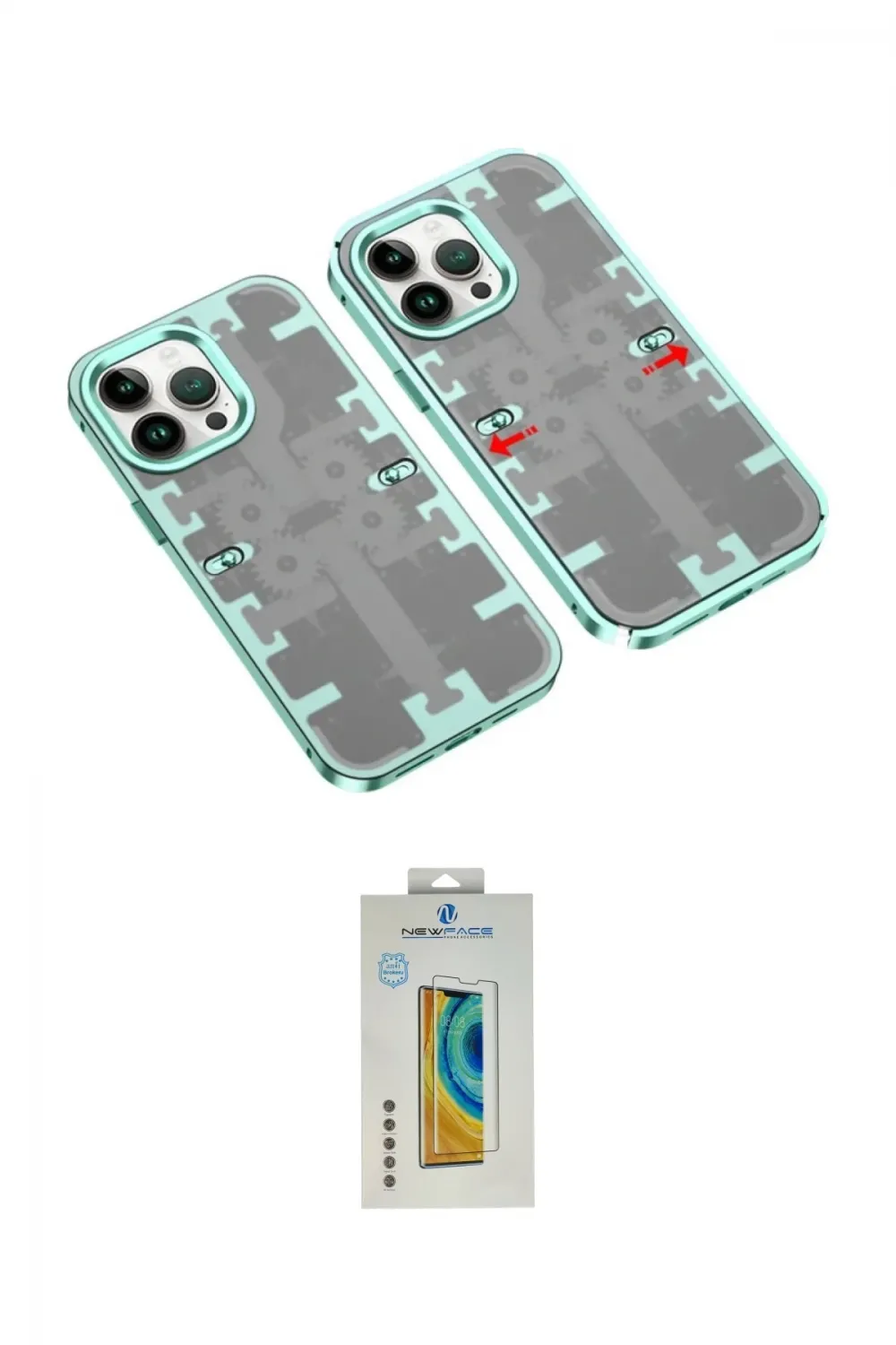 ieg™ iPhone 14 Pro Kılıf Ufuk Doku Prime - Siyah Polymer Nano Ekran Koruyucu