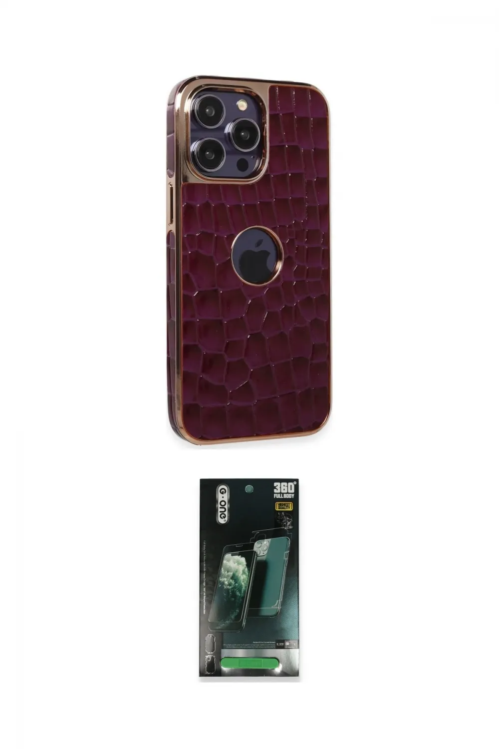 ieg™ iPhone 14 Pro Kılıf Ufuk Form Prime - Siyah 360 Mat Full Body Arka Koruyucu