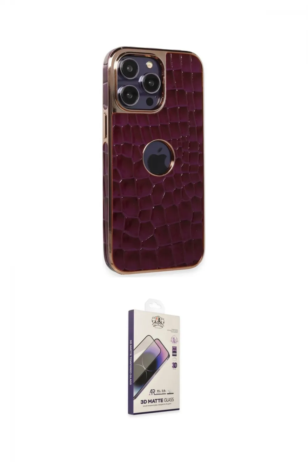 ieg™ iPhone 14 Pro Kılıf Ufuk Form Prime - Siyah Bilvis 3D Mat Cam Ekran Koruyucu