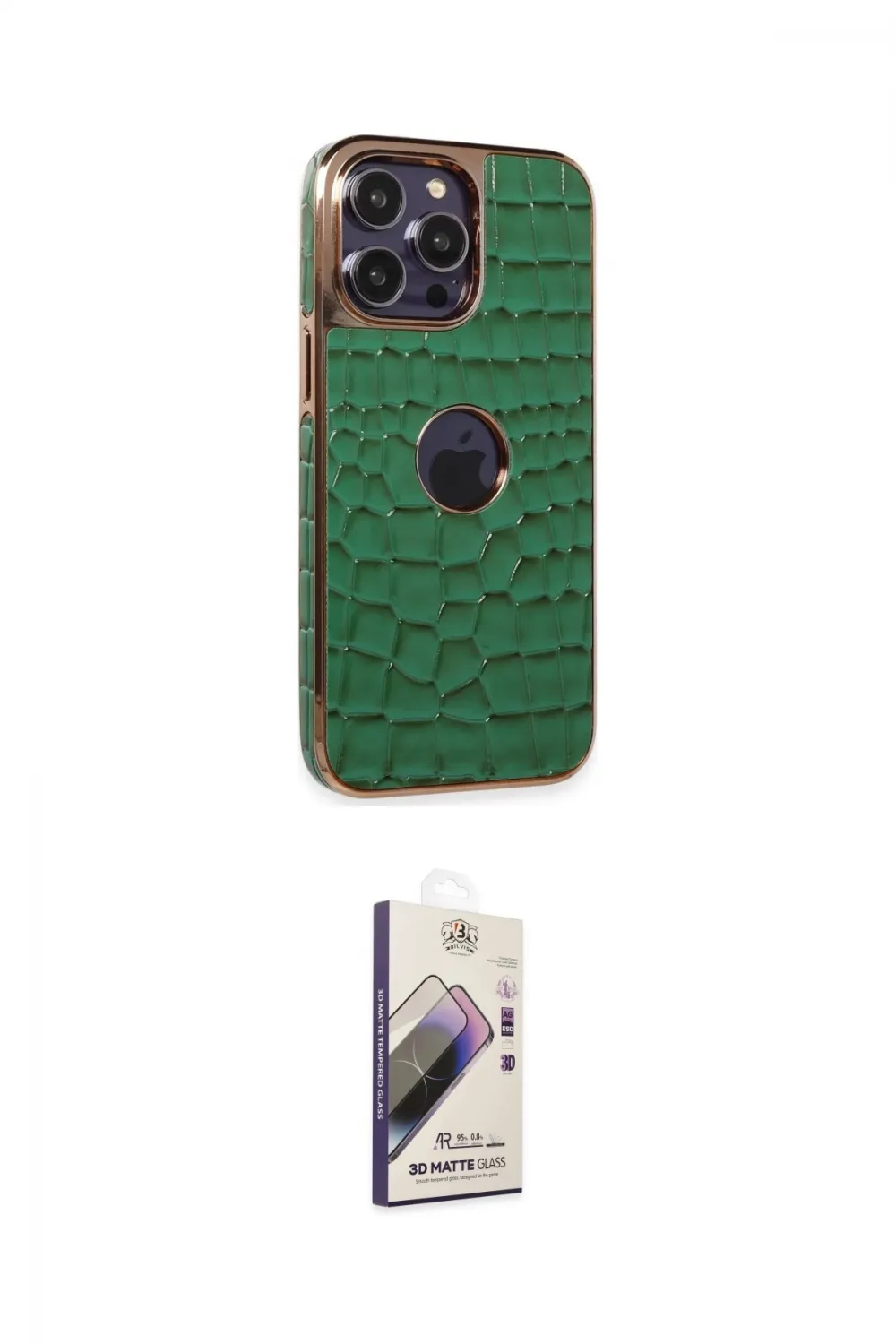 ieg™ iPhone 14 Pro Kılıf Ufuk Form Prime - Siyah Bilvis 3D Mat Cam Ekran Koruyucu