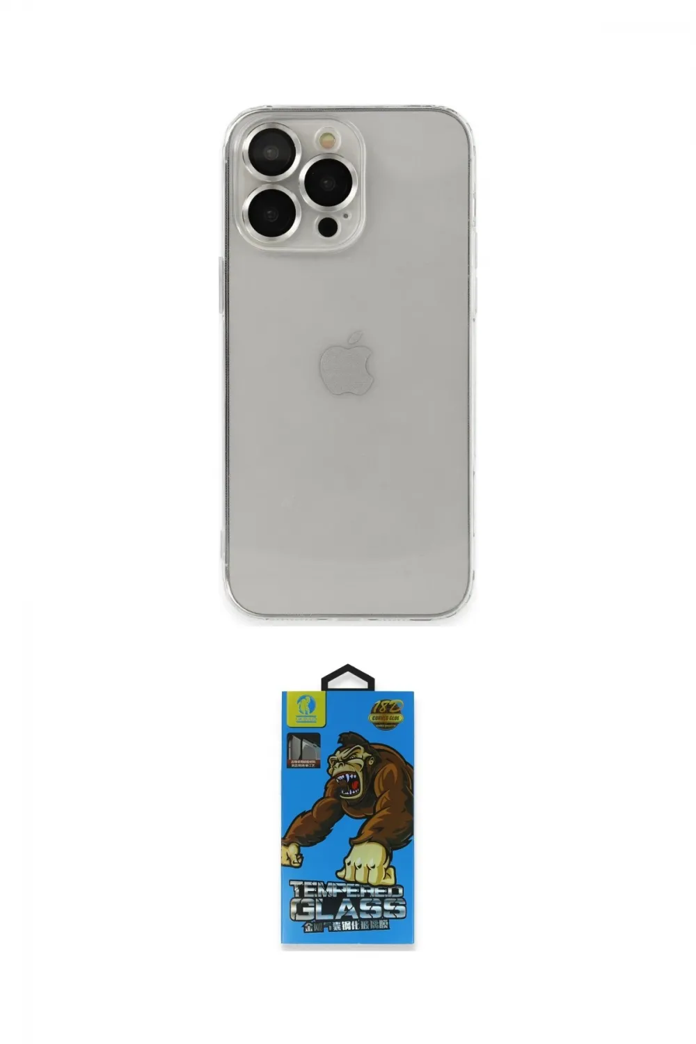 ieg™ iPhone 14 Pro Kılıf Ufuk Minimal Özel Seri - Siyah 18D Cam Ekran Koruyucu