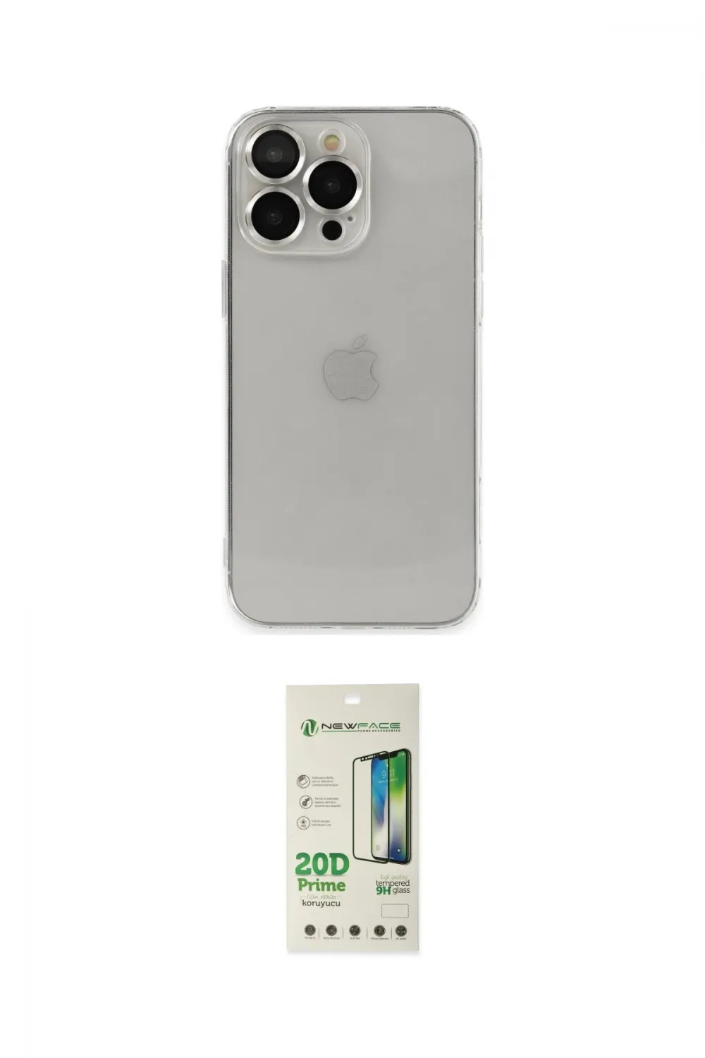 ieg™ iPhone 14 Pro Kılıf Ufuk Minimal Özel Seri - Siyah 20D Premium Cam Ekran Koruyucu