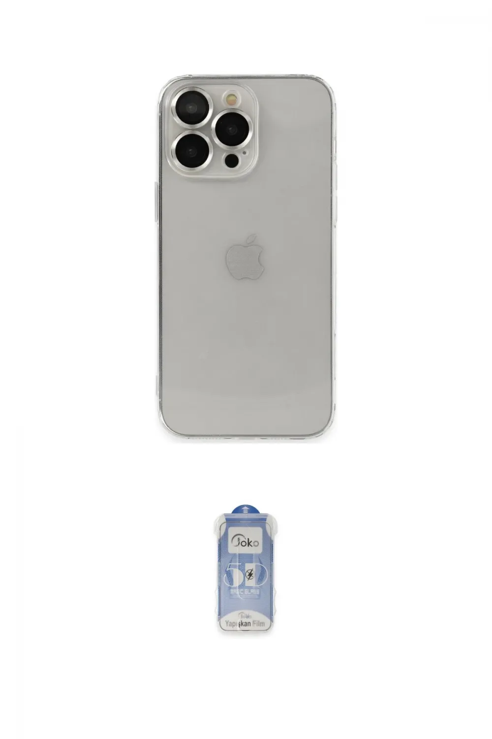 ieg™ iPhone 14 Pro Kılıf Ufuk Minimal Özel Seri - Siyah Joko Magic 5D Cam
