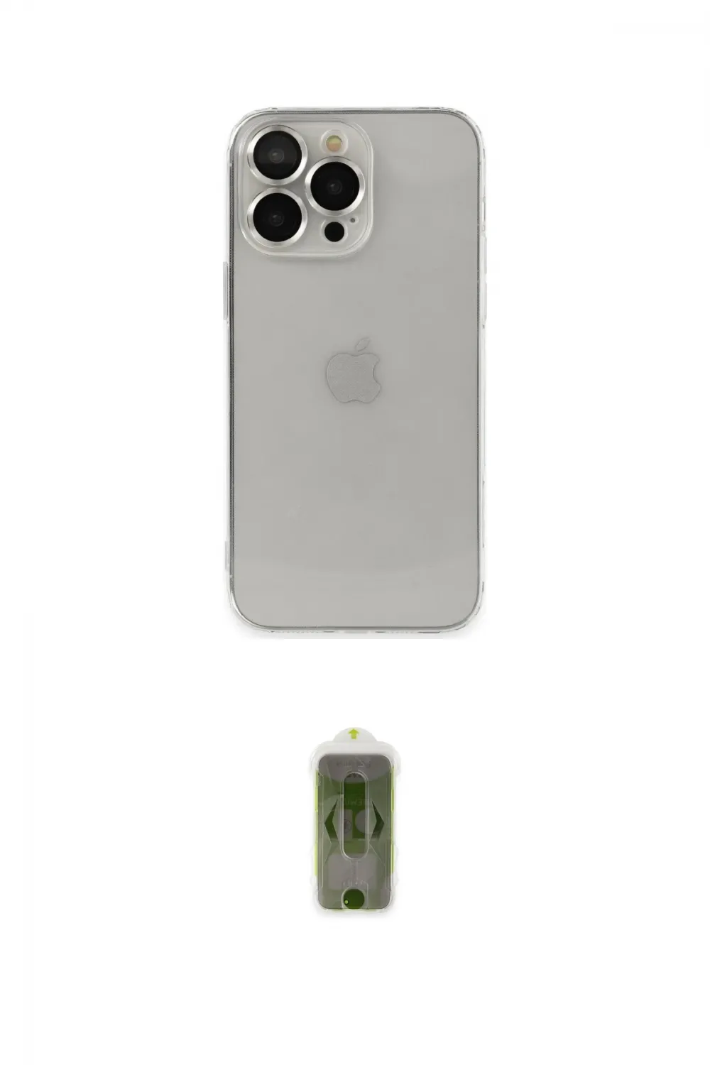 ieg™ iPhone 14 Pro Kılıf Ufuk Minimal Özel Seri - Siyah Joko Magic 5D Hayalet Cam
