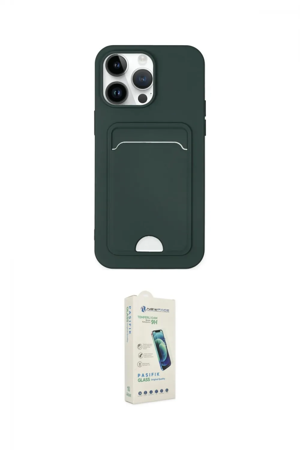 ieg™ iPhone 14 Pro Kılıf Vadi Çizgi Prime - Şeffaf Pasifik Cam Ekran Koruyucu