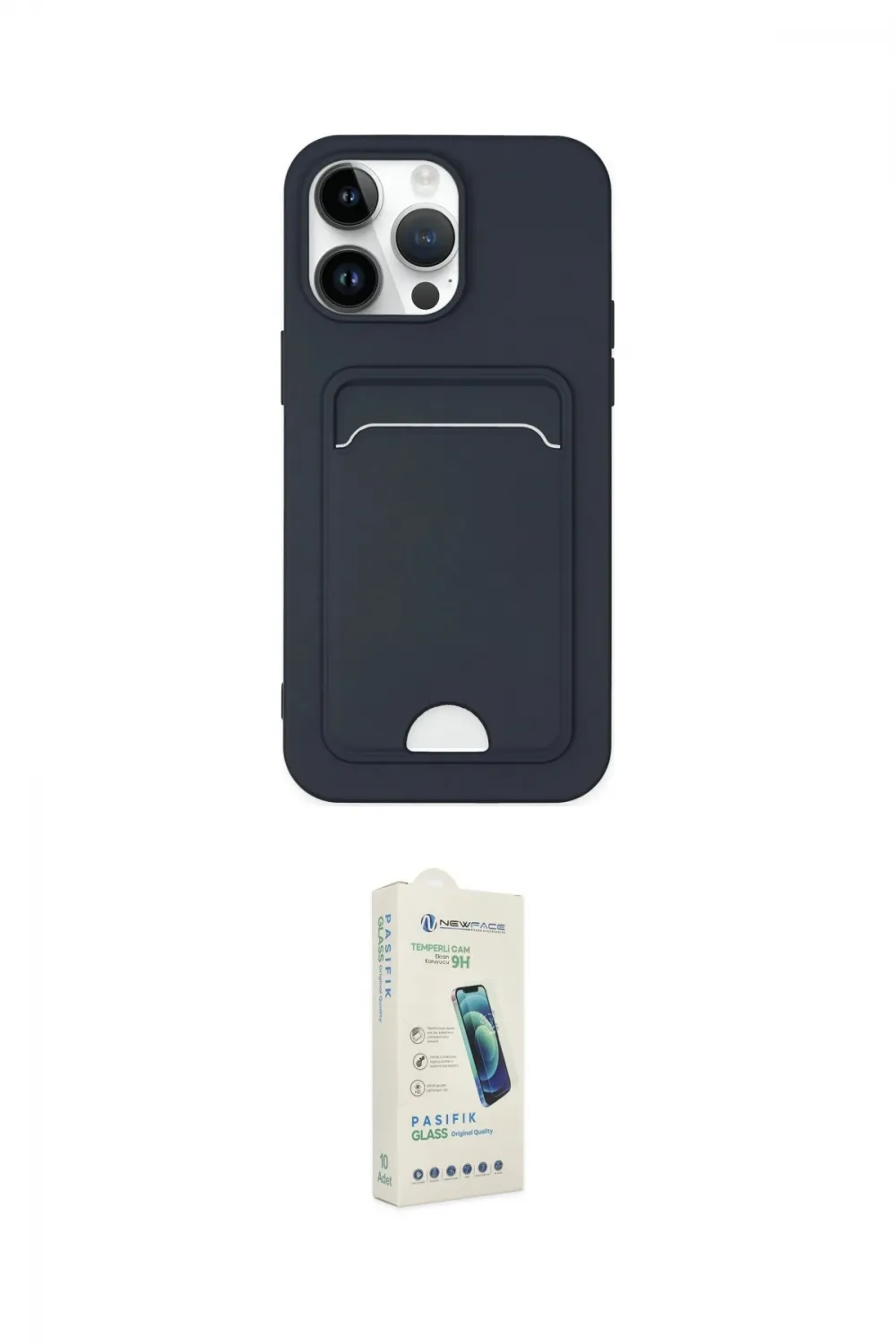 ieg™ iPhone 14 Pro Kılıf Vadi Çizgi Prime - Şeffaf Pasifik Cam Ekran Koruyucu