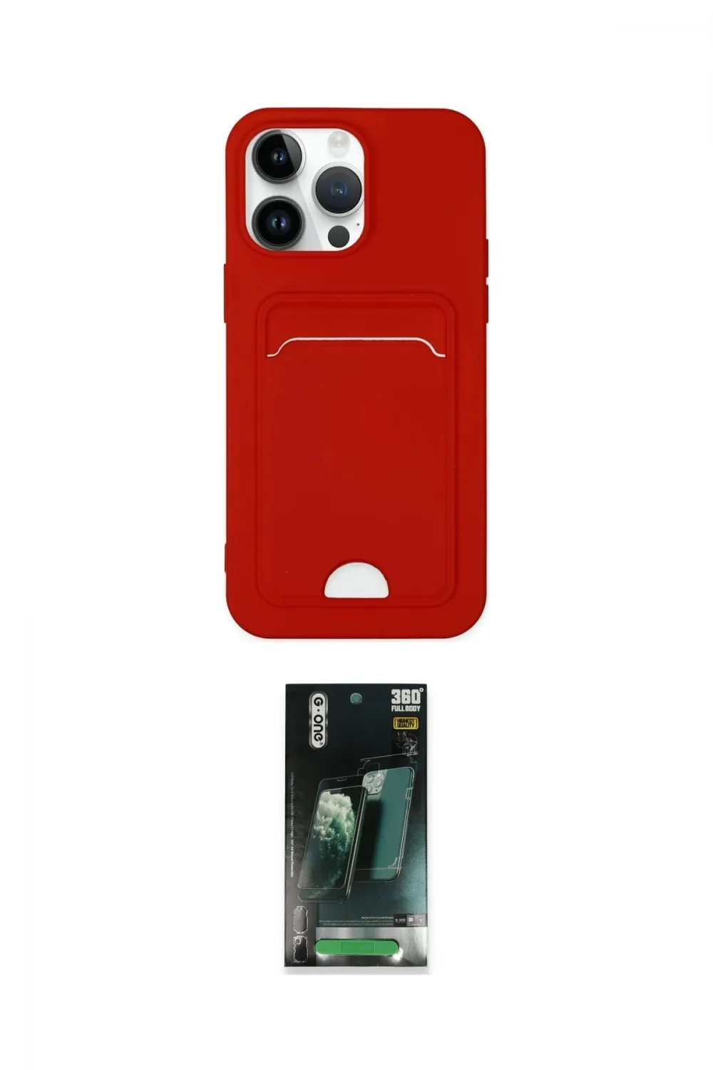 ieg™ iPhone 14 Pro Kılıf Vadi Çizgi Prime - Siyah 360 Mat Full Body Arka Koruyucu