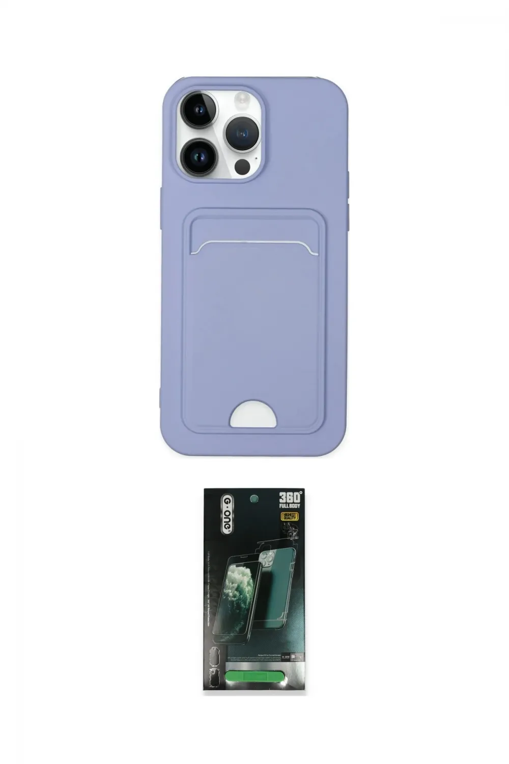 ieg™ iPhone 14 Pro Kılıf Vadi Çizgi Prime - Siyah 360 Mat Full Body Arka Koruyucu