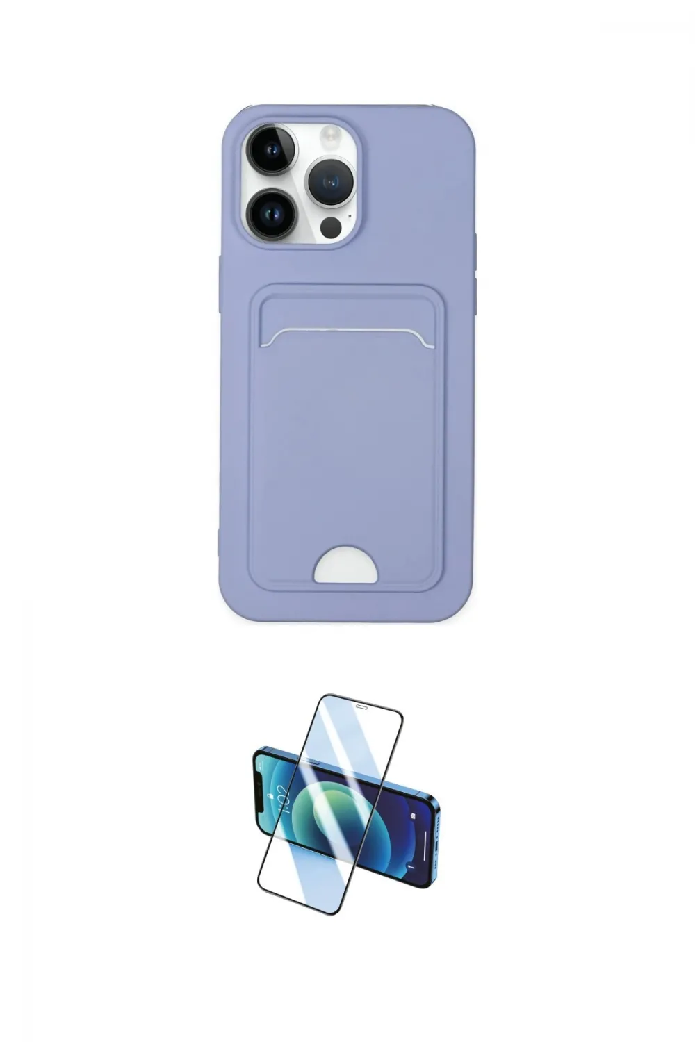 ieg™ iPhone 14 Pro Kılıf Vadi Çizgi Prime - Siyah 3D Antistatik Cam Ekran Koruyucu