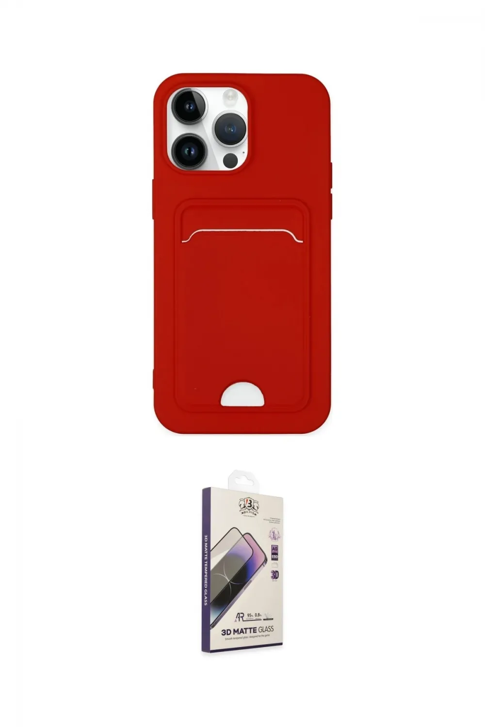 ieg™ iPhone 14 Pro Kılıf Vadi Çizgi Prime - Siyah Bilvis 3D Mat Cam Ekran Koruyucu