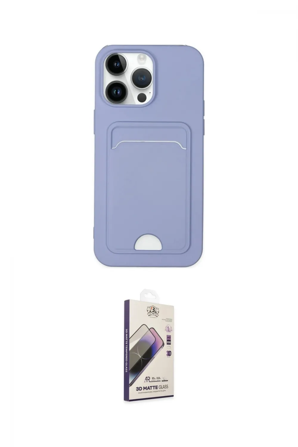 ieg™ iPhone 14 Pro Kılıf Vadi Çizgi Prime - Siyah Bilvis 3D Mat Cam Ekran Koruyucu