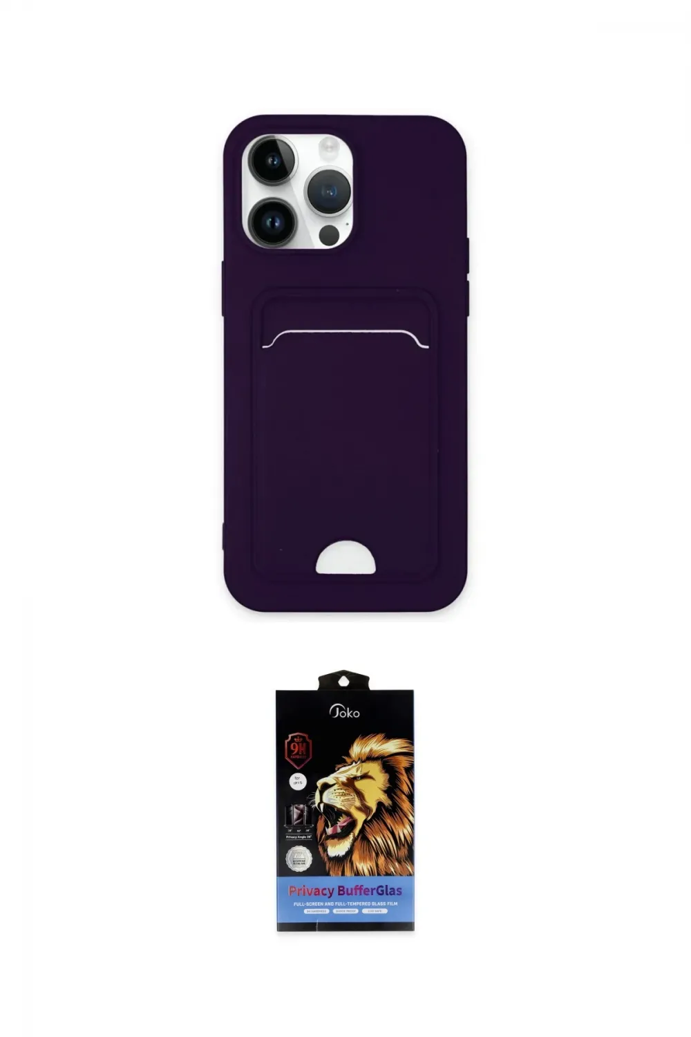 ieg™ iPhone 14 Pro Kılıf Vadi Çizgi Prime - Siyah Buffer Hayalet Cam Ekran Koruyucu