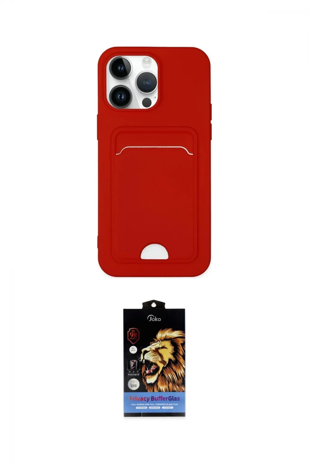 ieg™ iPhone 14 Pro Kılıf Vadi Çizgi Prime - Siyah Buffer Hayalet Cam Ekran Koruyucu