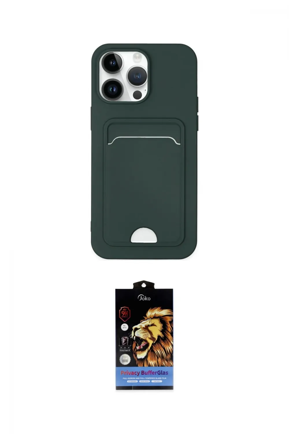 ieg™ iPhone 14 Pro Kılıf Vadi Çizgi Prime - Siyah Buffer Hayalet Cam Ekran Koruyucu