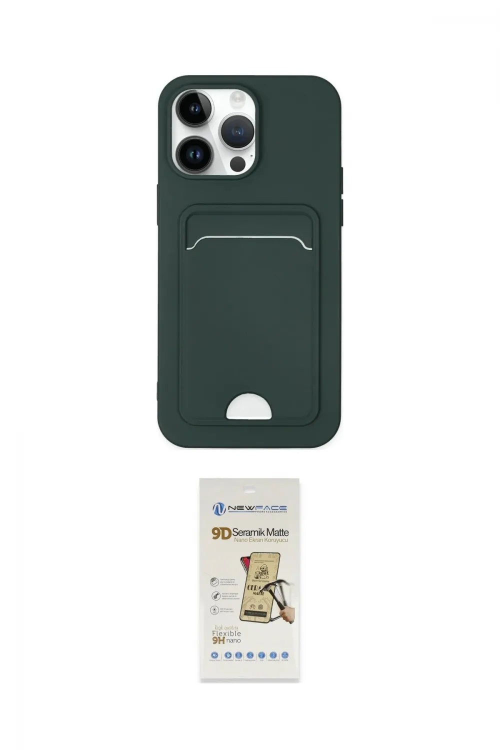 ieg™ iPhone 14 Pro Kılıf Vadi Çizgi Prime - Siyah Mat Seramik Nano Ekran Koruyucu