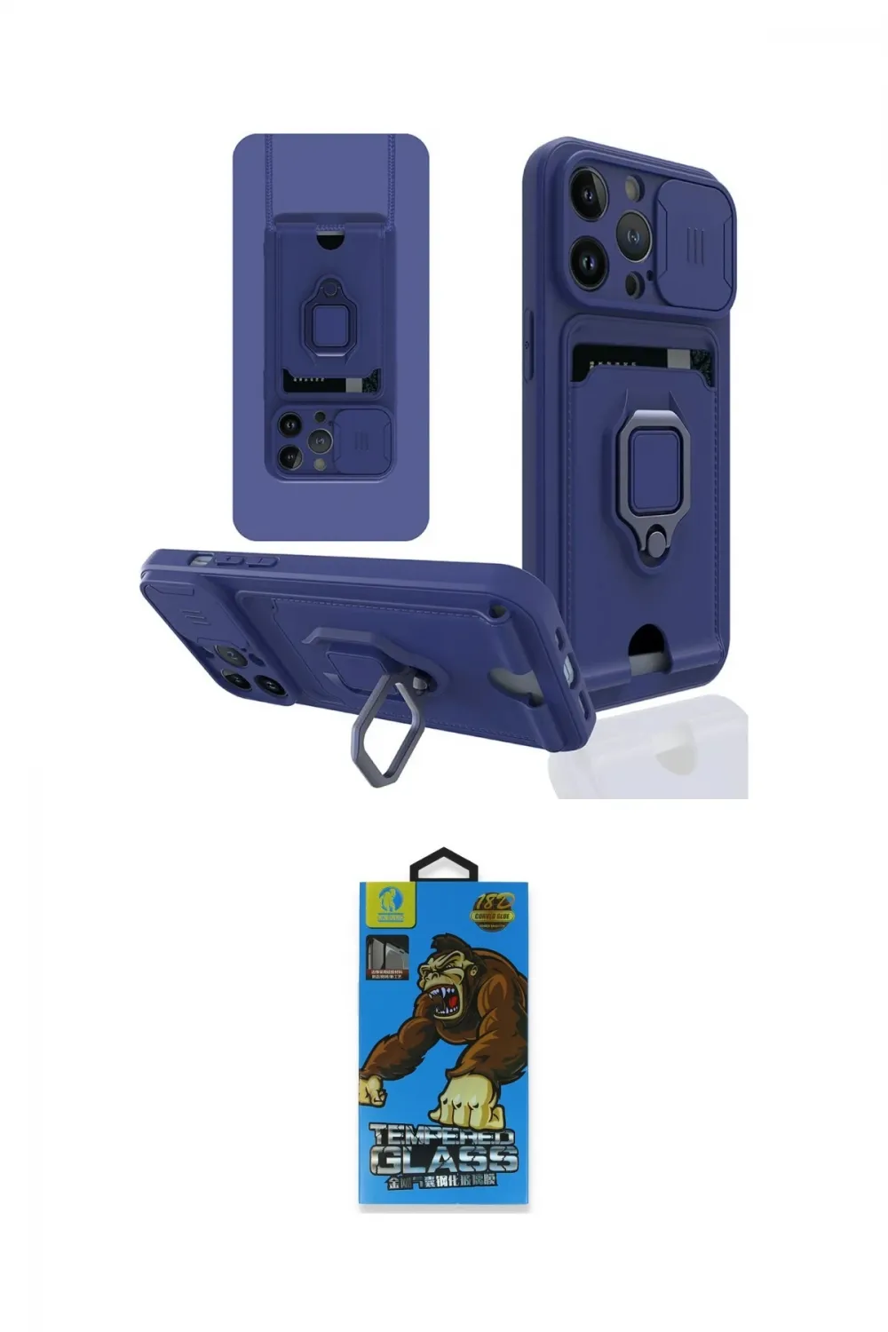 ieg™ iPhone 14 Pro Kılıf Vadi Form Prime - Siyah 18D Cam Ekran Koruyucu