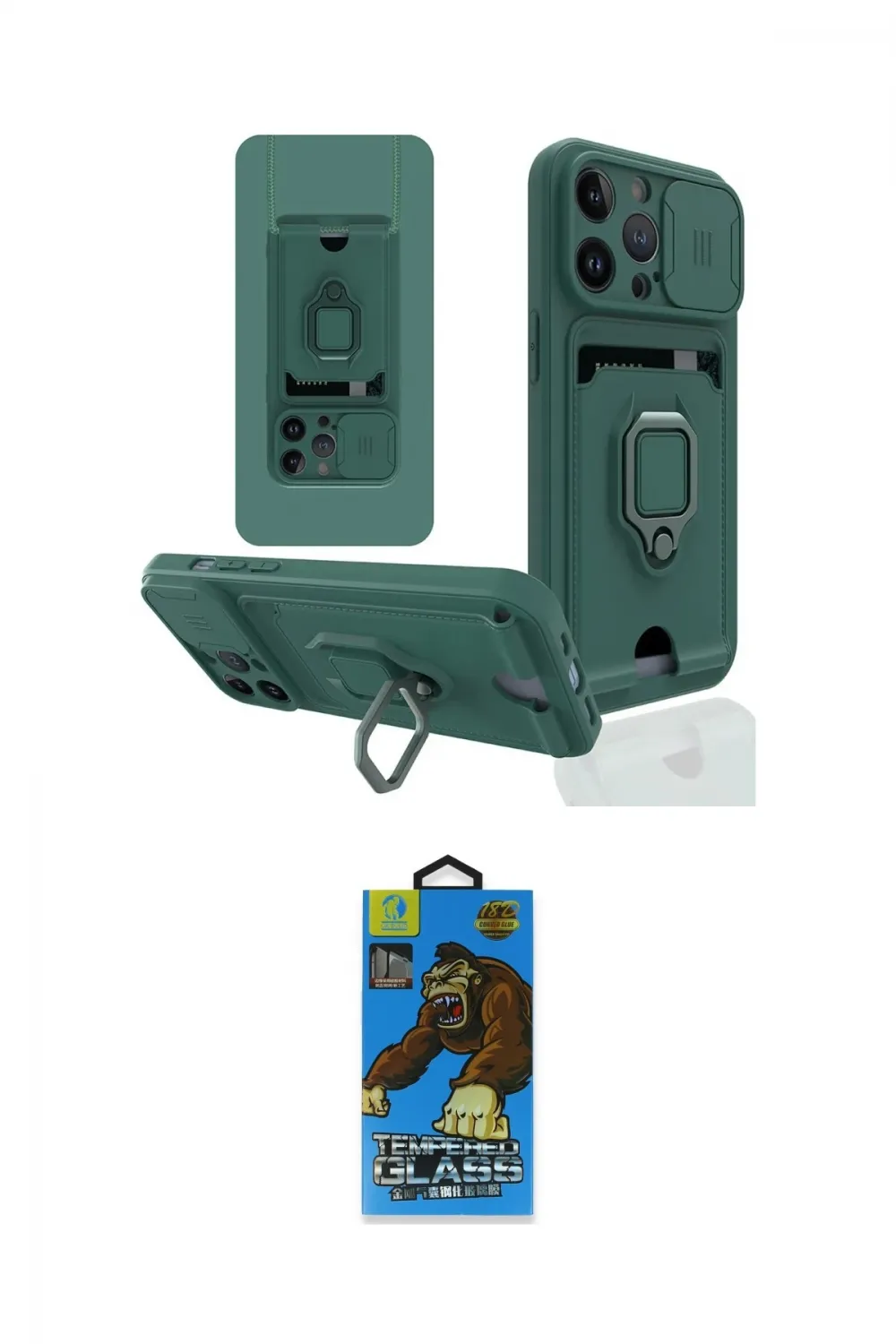ieg™ iPhone 14 Pro Kılıf Vadi Form Prime - Siyah 18D Cam Ekran Koruyucu