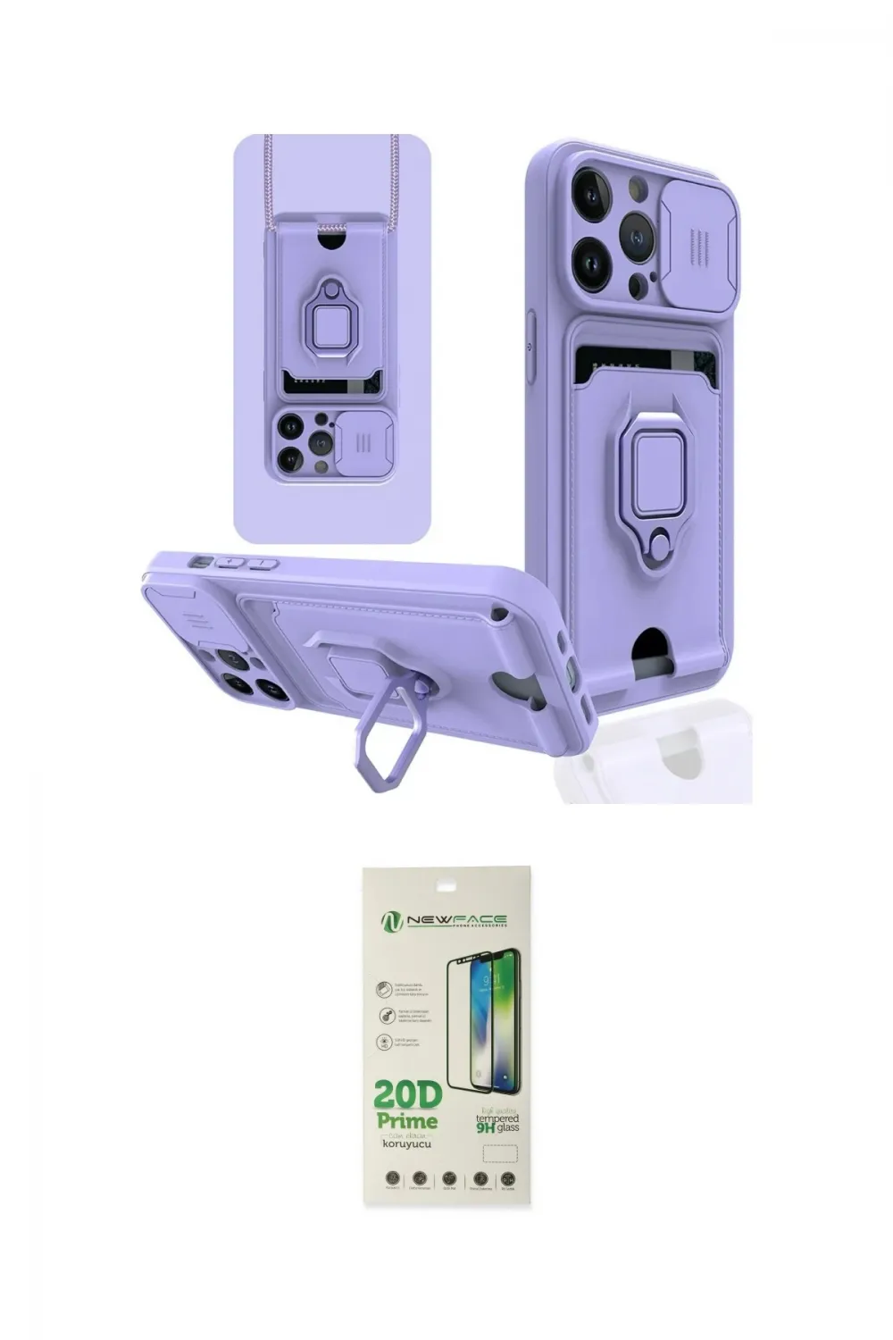 ieg™ iPhone 14 Pro Kılıf Vadi Form Prime - Siyah 20D Premium Cam Ekran Koruyucu