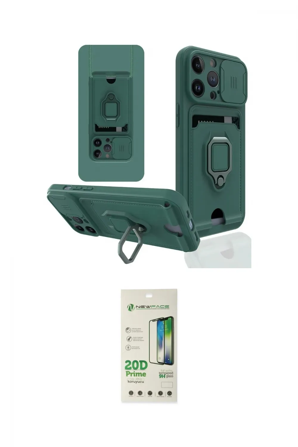 ieg™ iPhone 14 Pro Kılıf Vadi Form Prime - Siyah 20D Premium Cam Ekran Koruyucu