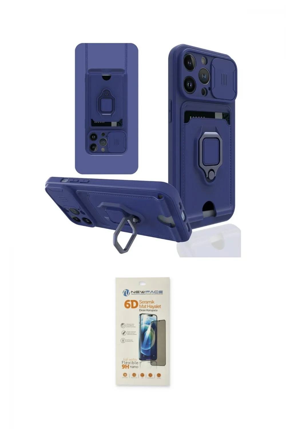 ieg™ iPhone 14 Pro Kılıf Vadi Form Prime - Siyah 6D Mat Seramik Hayalet Nano Ekran Koruyucu