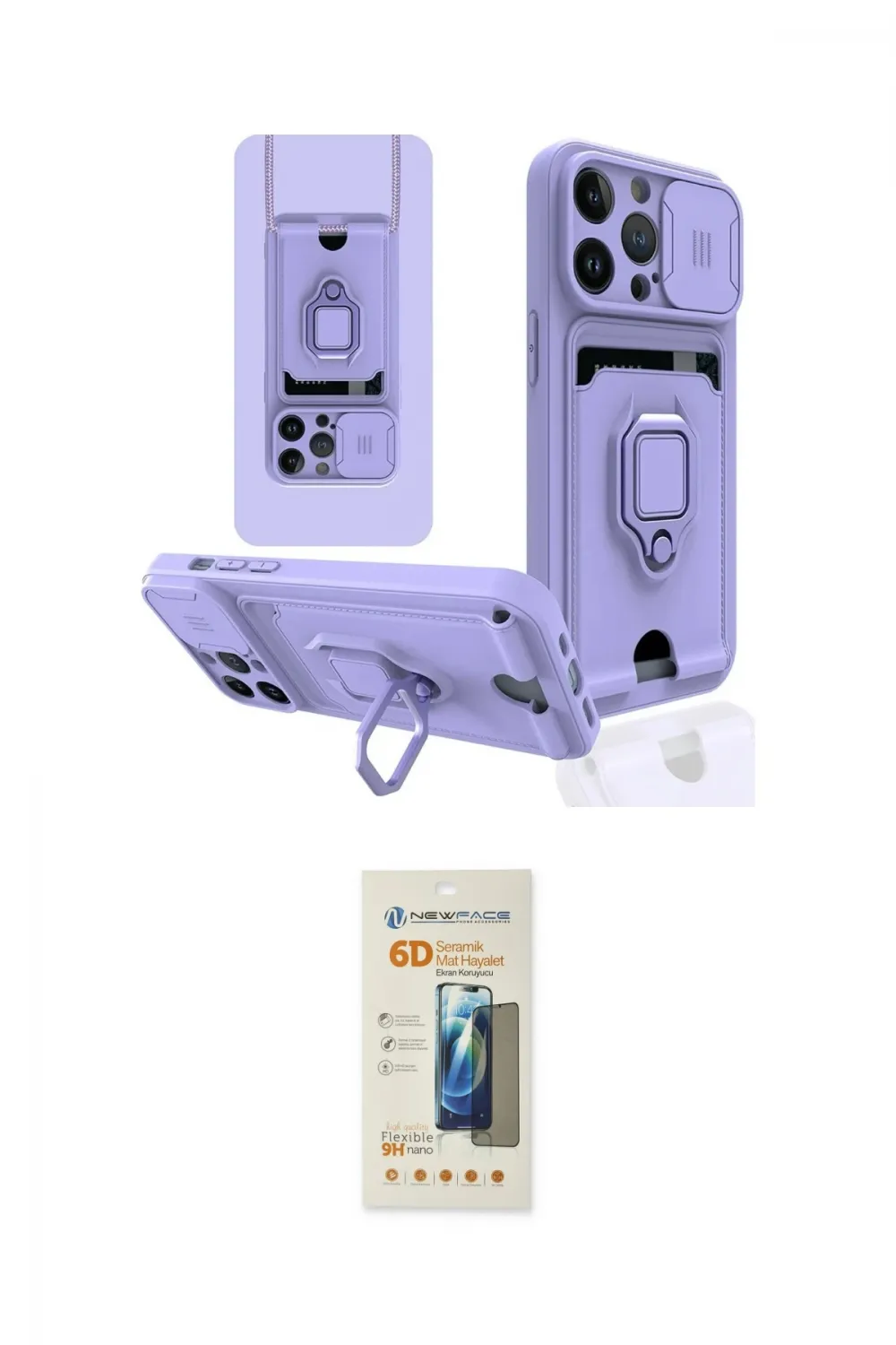 ieg™ iPhone 14 Pro Kılıf Vadi Form Prime - Siyah 6D Mat Seramik Hayalet Nano Ekran Koruyucu