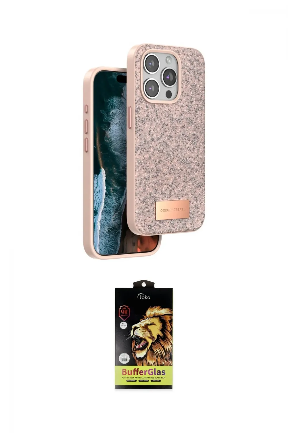 ieg™ iPhone 14 Pro Kılıf Vadi Klasik Serisi - Siyah Buffer Cam Ekran Koruyucu