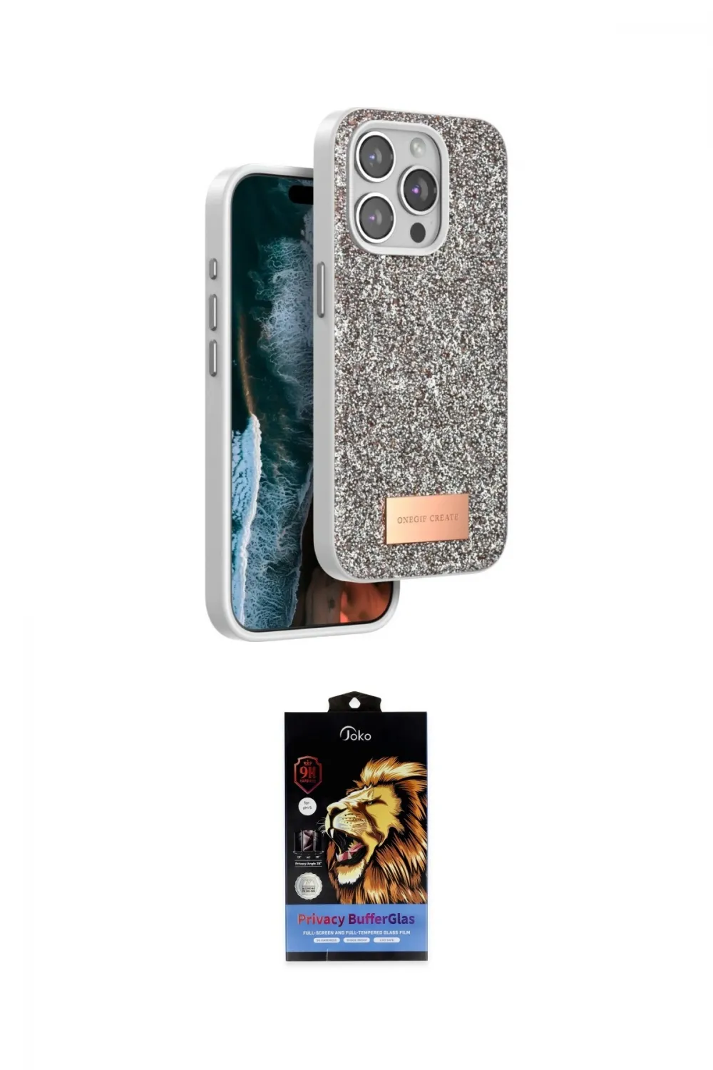 ieg™ iPhone 14 Pro Kılıf Vadi Klasik Serisi - Siyah Buffer Hayalet Cam Ekran Koruyucu