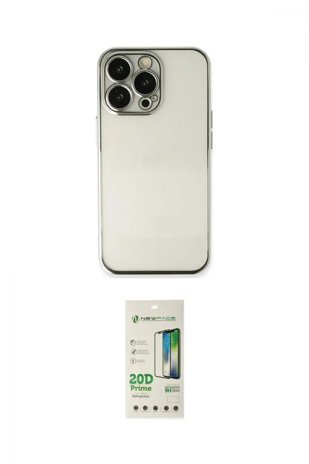 ieg™ iPhone 14 Pro Kılıf Vadi Minimal - Siyah 20D Premium Cam Ekran Koruyucu