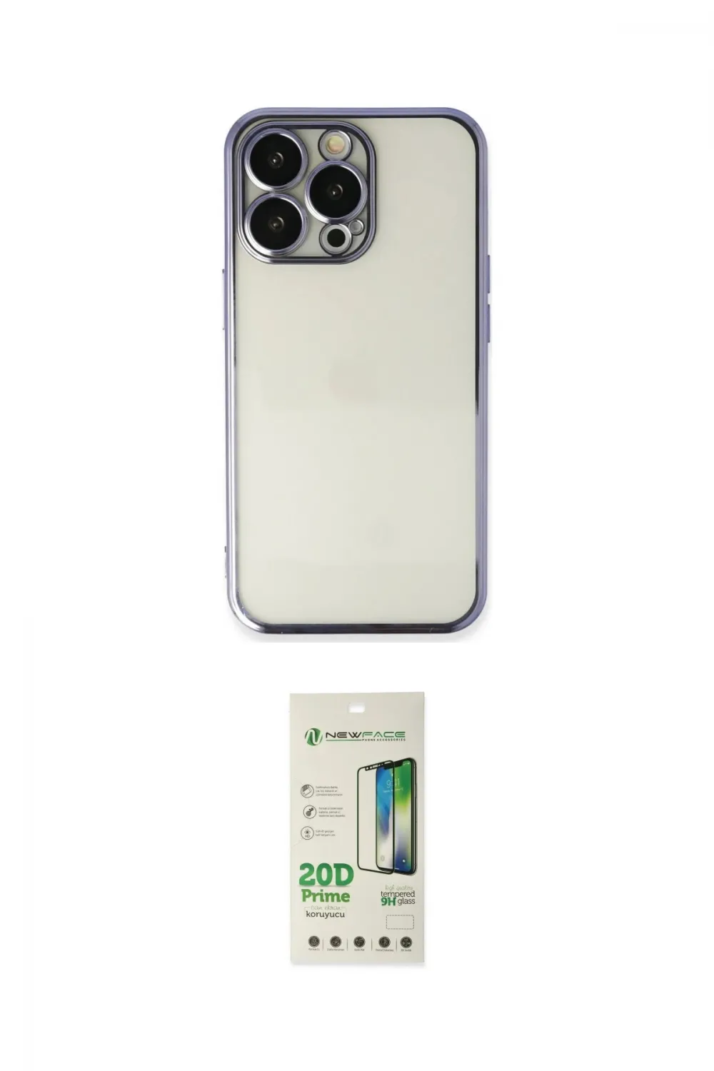 ieg™ iPhone 14 Pro Kılıf Vadi Minimal - Siyah 20D Premium Cam Ekran Koruyucu