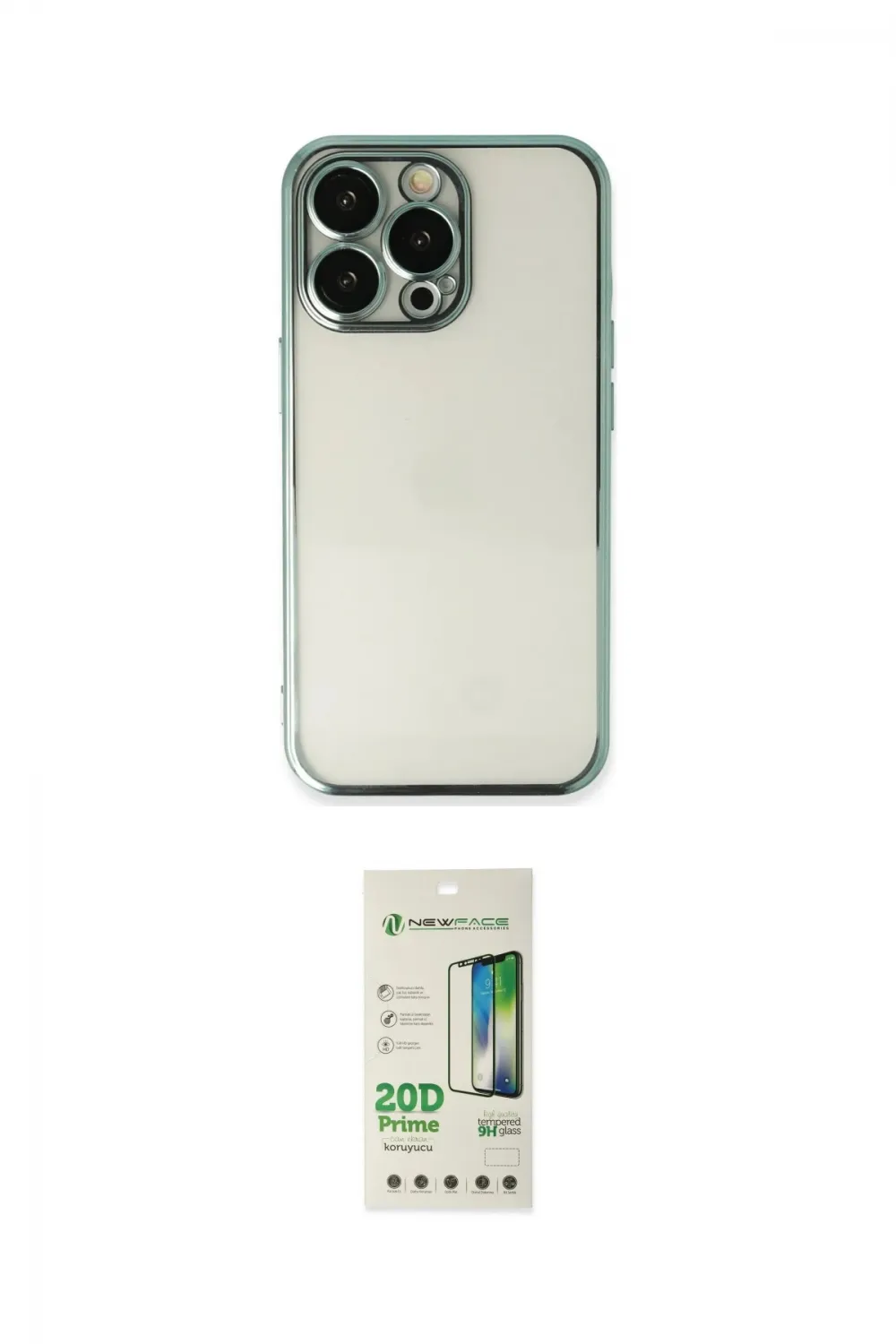 ieg™ iPhone 14 Pro Kılıf Vadi Minimal - Siyah 20D Premium Cam Ekran Koruyucu