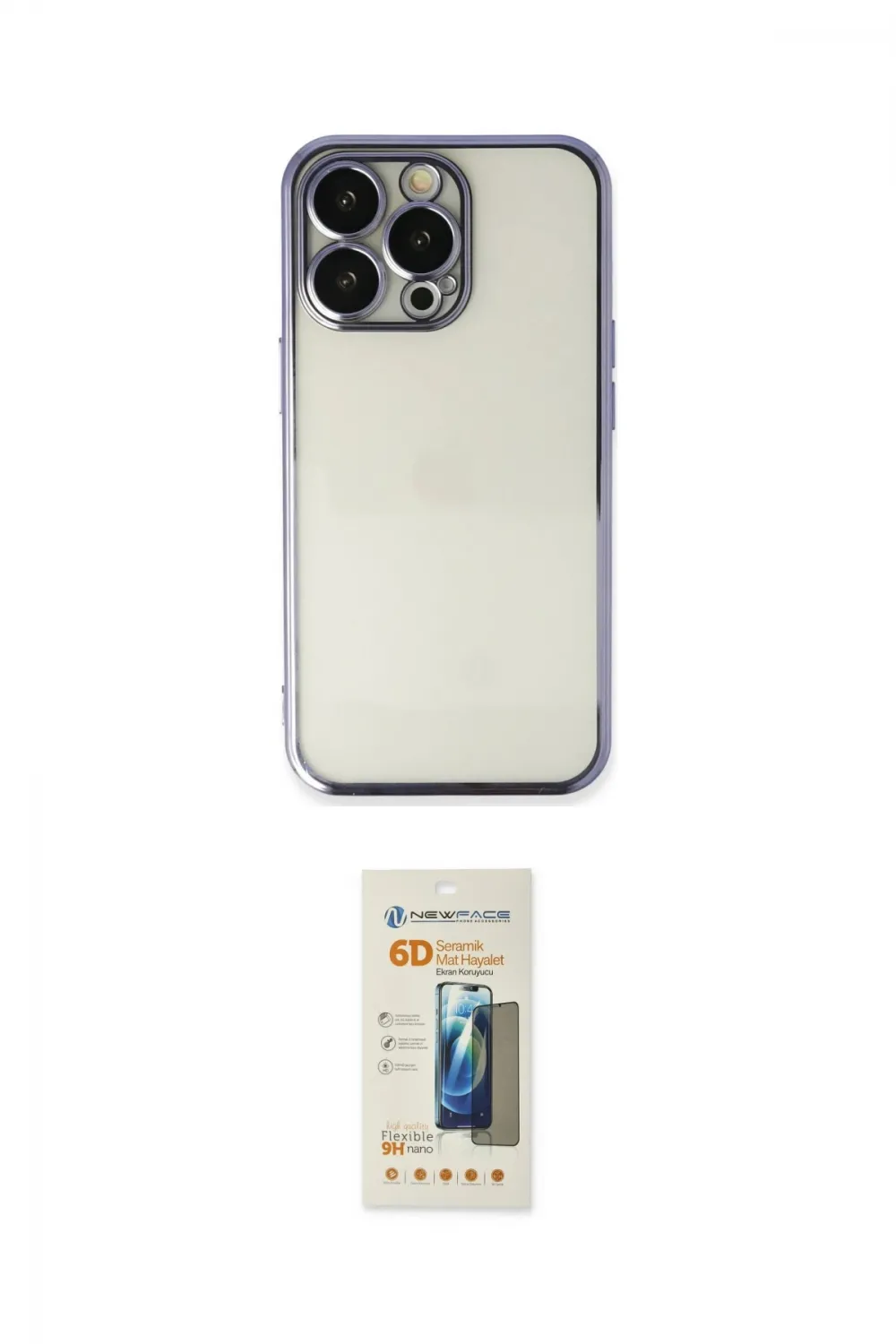 ieg™ iPhone 14 Pro Kılıf Vadi Minimal - Siyah 6D Mat Seramik Hayalet Nano Ekran Koruyucu