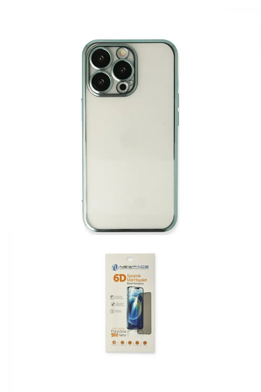 ieg™ iPhone 14 Pro Kılıf Vadi Minimal - Siyah 6D Mat Seramik Hayalet Nano Ekran Koruyucu