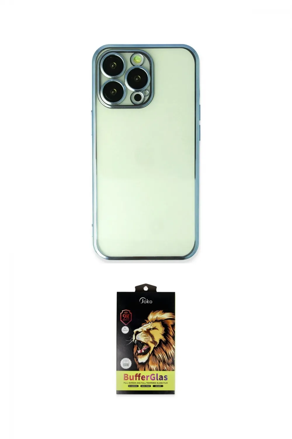 ieg™ iPhone 14 Pro Kılıf Vadi Minimal - Siyah Buffer Cam Ekran Koruyucu