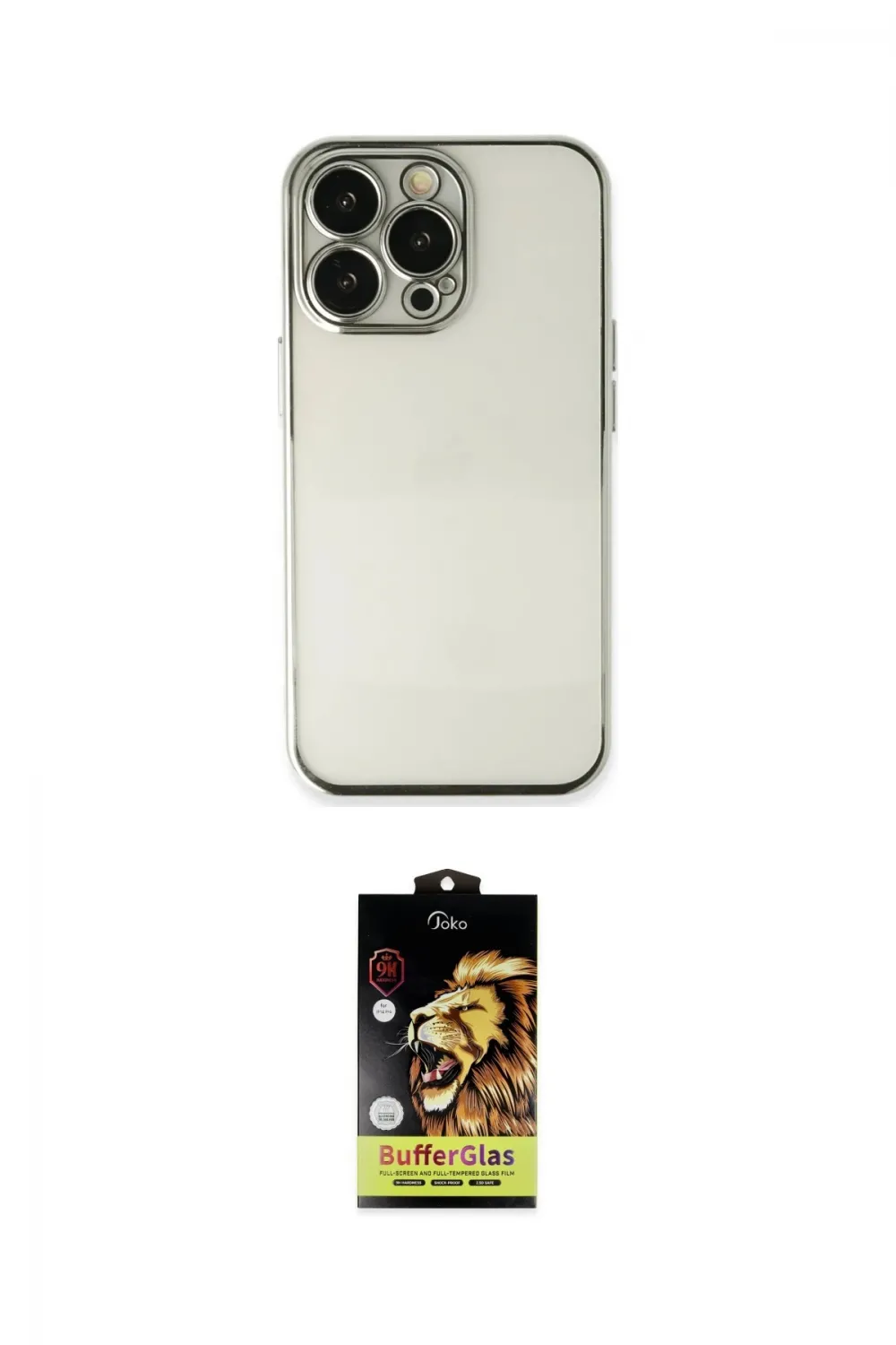 ieg™ iPhone 14 Pro Kılıf Vadi Minimal - Siyah Buffer Cam Ekran Koruyucu