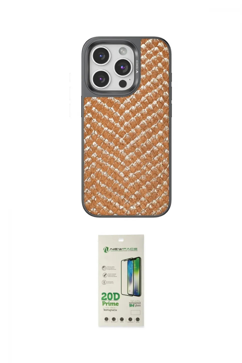 ieg™ iPhone 14 Pro Kılıf Vadi Özel Seri - Siyah 20D Premium Cam Ekran Koruyucu